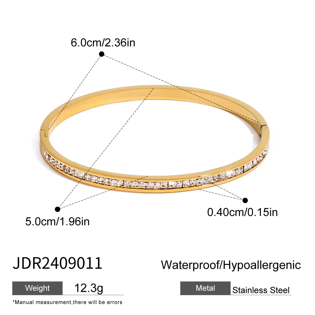 Minimalist Zircon Bracelet Star Buckle Stackable