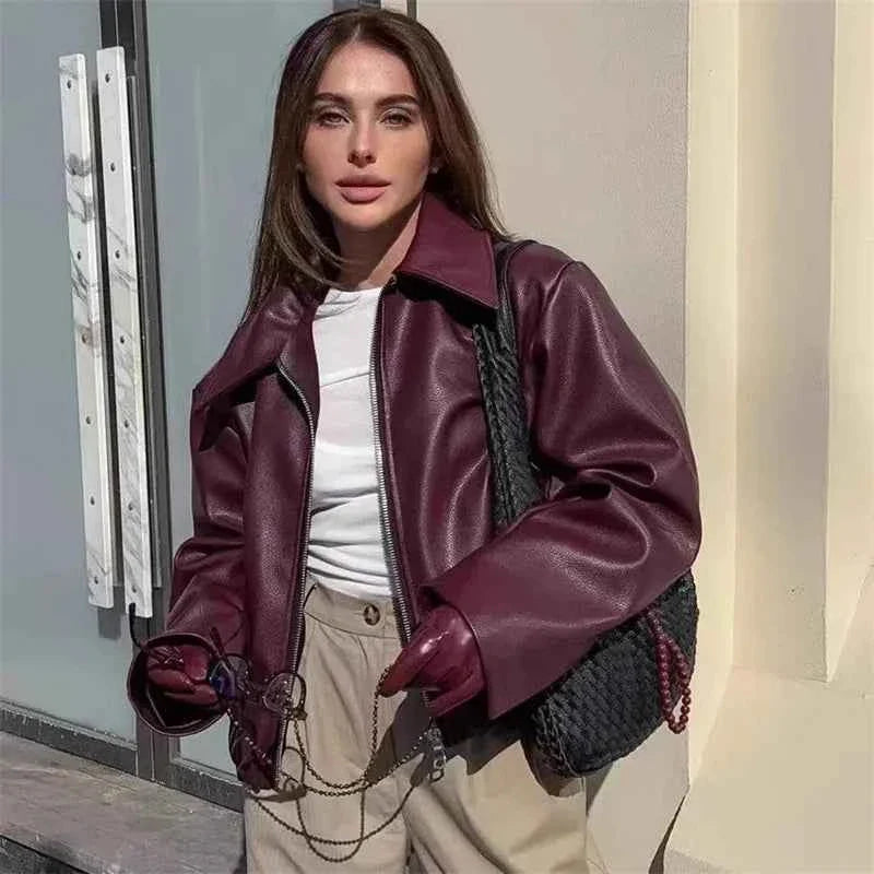 Motorcycle Style Leather Jacket