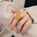 Multi-layer Bamboo Ring - Gold / No 6 - electronic accessories