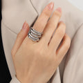 Multi-layer Bamboo Ring - Steel Color / No 6 - electronic accessories
