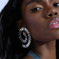Multi-layer Irregular Rhinestone Spiral Earrings - electronic accessories