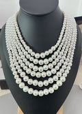 Multi-layer Pearl Necklace - Silver - electronic accessories