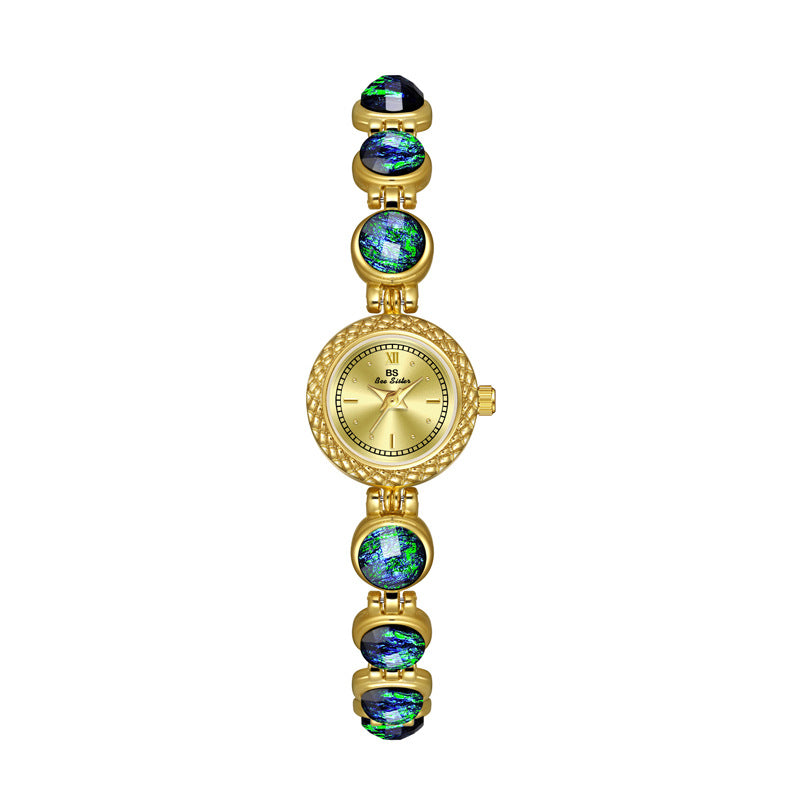 National Style Mid-ancient Light Luxury Malachite Bracelet Watch - electronic accessories