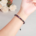 Natural Crystal Diamond Rhombus Bead Woven Bracelet - electronic accessories