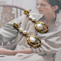 Natural Pearl Earrings - Gold - electronic accessories