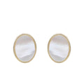 Natural White Shell Stud Earrings Silver Plated For Women - A Pair Of Ear Studs - electronic accessories
