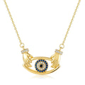 Necklace Women’s Fashion Hands Hug Pendant - Yellow Gold - electronic accessories