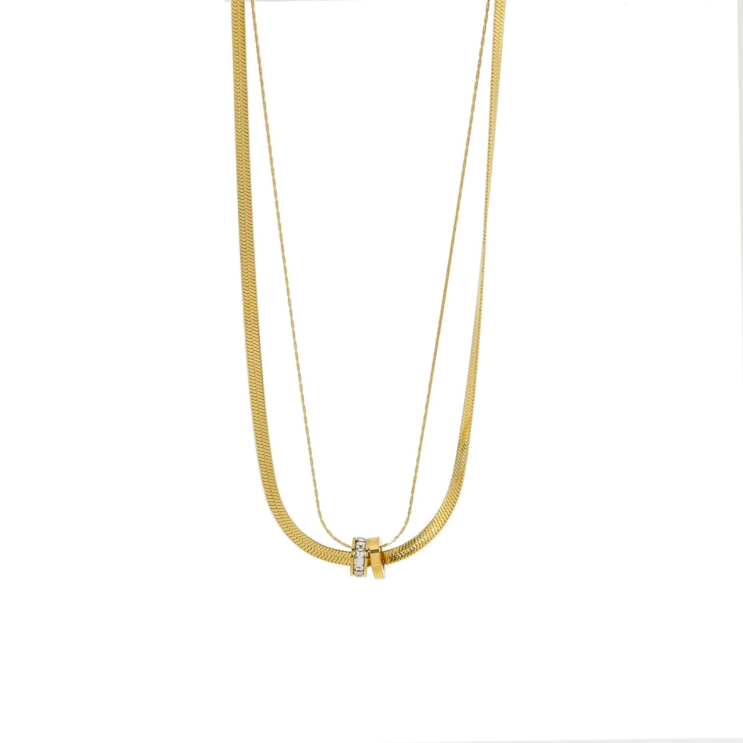 New Double-layer Micro-inlaid Luck Bringer Necklace - electronic accessories