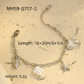 Niche Design Beaded Ocean Style Bracelet Stainless Steel - NMSBG7572 / 18K - electronic accessories