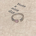 Niche High Sense Opal Love Heart-shaped Ring - J909 Silver - electronic accessories