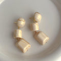 Niche Retro Design Resin Earrings - J91 Beige - electronic accessories