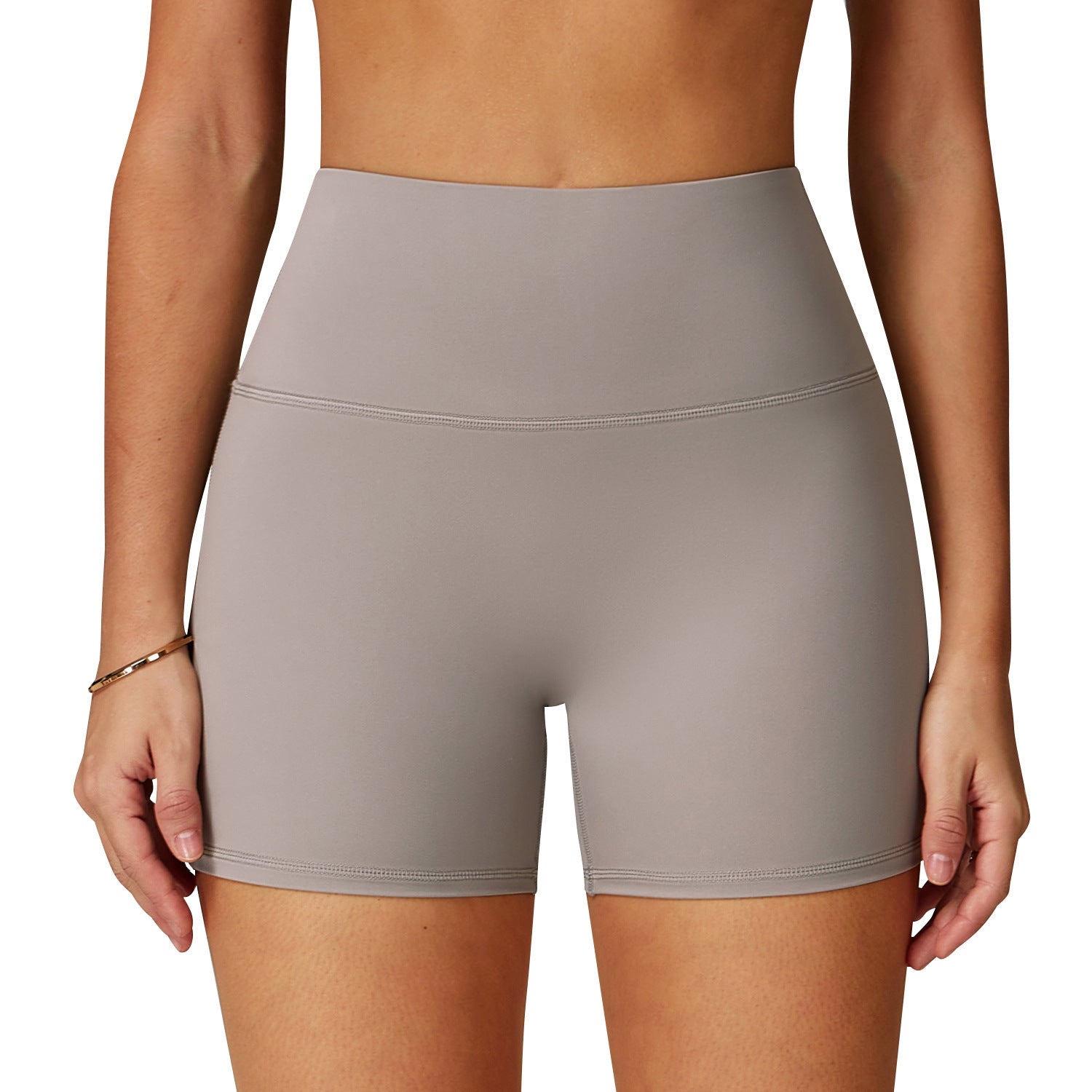 Nude Feel Yoga Shorts For Women High-waist Quick-drying Tight - Other