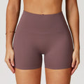 Nude Feel Yoga Shorts For Women High-waist Quick-drying Tight - Yunhui Purple / L - Other