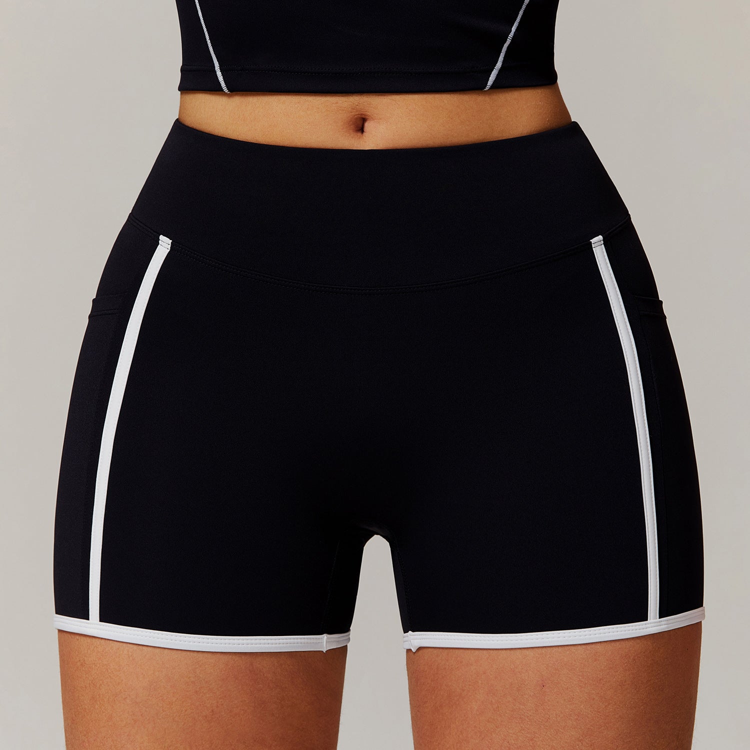 Nude Feel Yoga Shorts High Waist Sports And Fitness - L / Advanced Black - Other