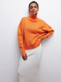 O-neck Knit Sweater Autumn and Winter Women’s - Orange / S
