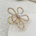 Ocean Style Hollow Flower Ring Feather Knuckle - 02 Light Gold 0862 - electronic accessories
