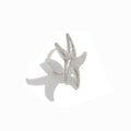 Ocean Style Hollow Flower Ring Feather Knuckle - 03 White K0895 - electronic accessories