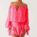 Off Shoulder Ruffle Mini Dress Women - F / S