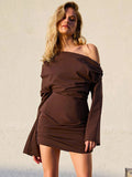 Off Shoulder Slim Mini Dress
