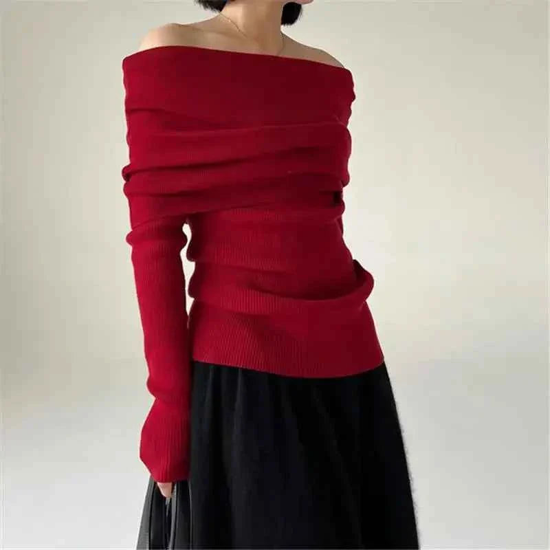 Off Shoulder Women Sweater