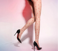 Oil Shiny Stockings Women High Elastic Red Heart Seamless Tights