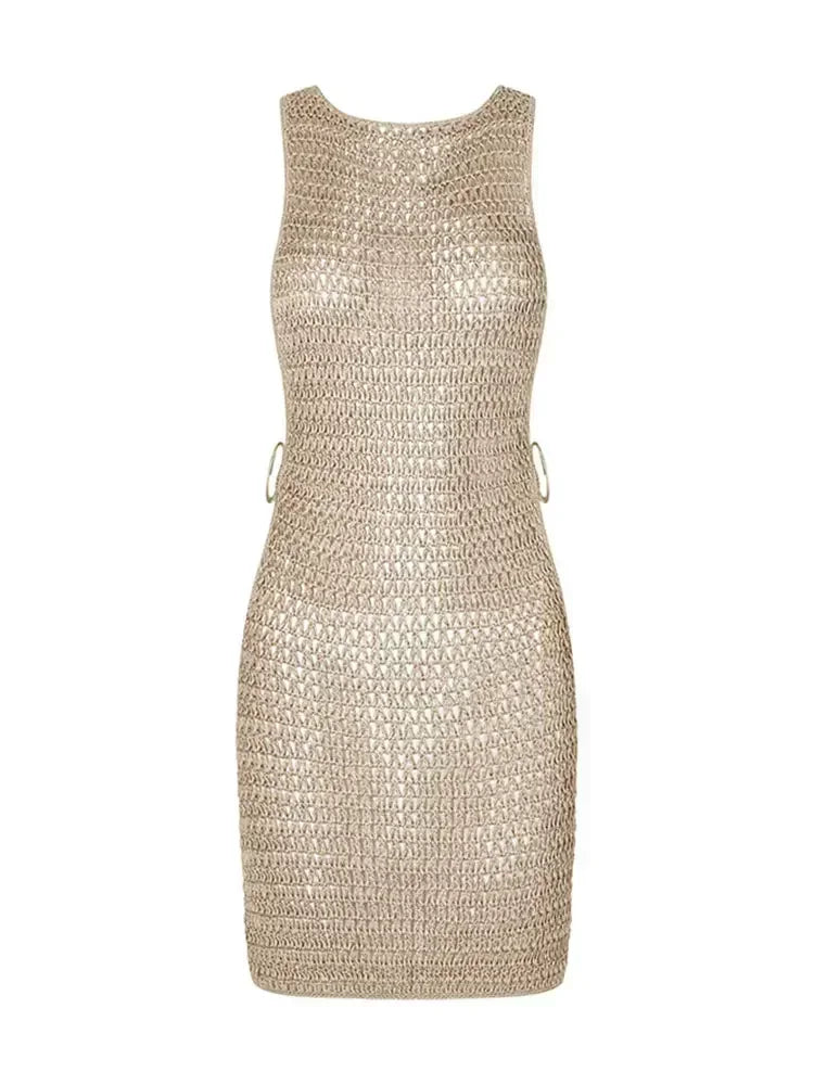 One Neck Cut Out Circle Decoration Corset Slim Beach - Other