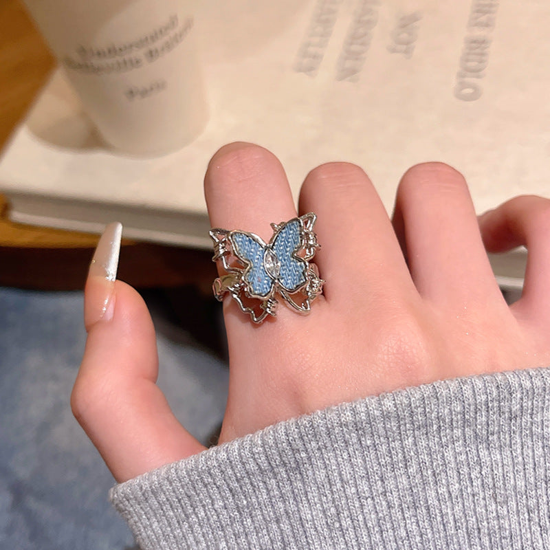 Opening Adjustable Index Finger Ring - J966 Silver - electronic accessories