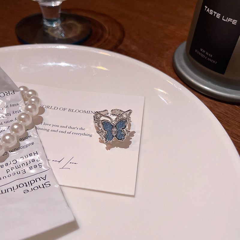 Opening Adjustable Index Finger Ring - J966 Silver - electronic accessories