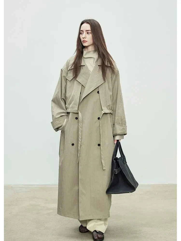 Oversized Long Trench Coat for Women