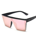 Oversized Square Sunglasses Women - BlackPink / Free cloth