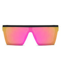 Oversized Square Sunglasses Women - BlackPurple / Free cloth