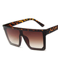 Oversized Square Sunglasses Women - LeopardDoubleTea / Free cloth