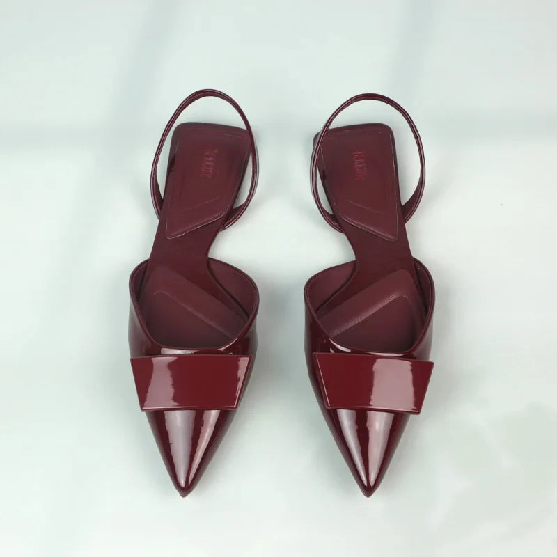Patent Leather Women Flat Sandals