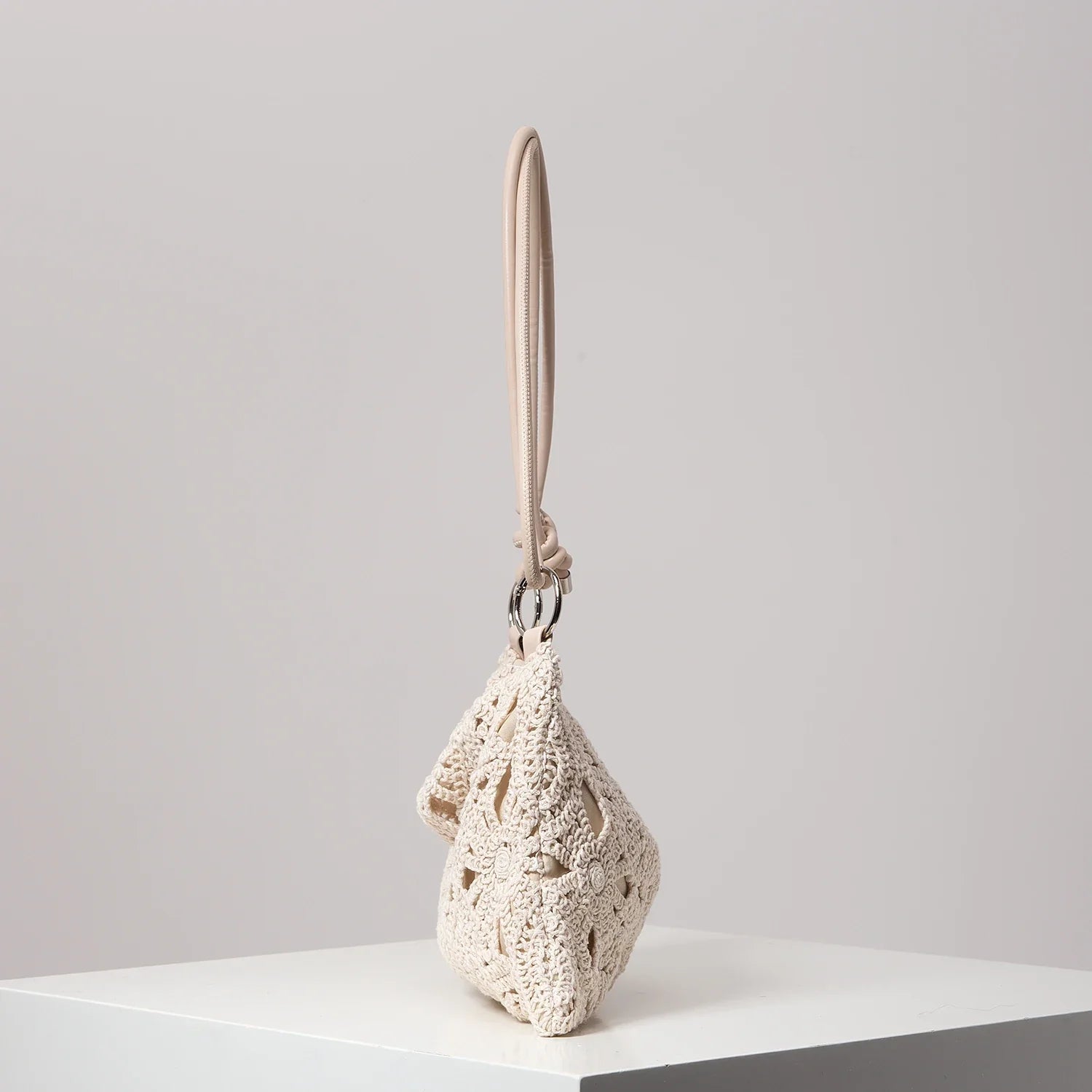 Pattern Hollow Knitting Shoulder Tote Bags for Ladies