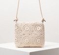 Pattern Hollow Woven Bag Boho Beach Bags - Apricot1