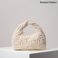 Pattern Hollow Woven Handbag Boemia Beach Bags for Women - Apricot 3