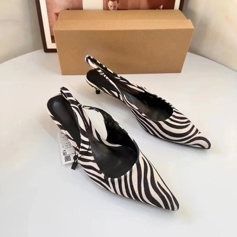 Pattern Women’s Mid-Heel Sandals - black / 36