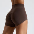 Peach Hip Raise Yoga Shorts For Women High Waist - Other