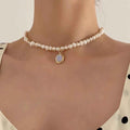 Pearl Clavicle Chain Jewelry Moonstone Pendant Necklace - Main Picture - electronic accessories