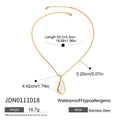 Pearl Necklace Irregular Geometric Pendant - JDN0111018