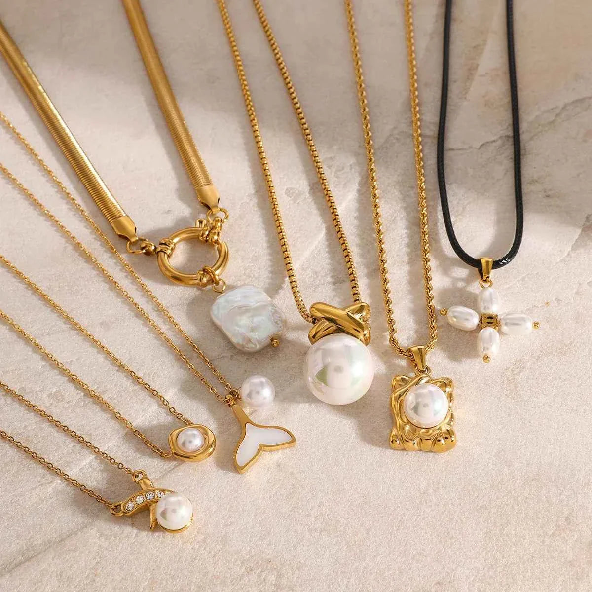 Pearl Necklace Pearl Pendant Handmade