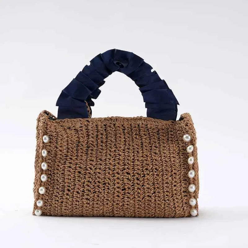 Pearls Straw Bags for Women