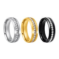 Personalized Fashion Single Row Diamond Ring Stainless Steel - electronic accessories