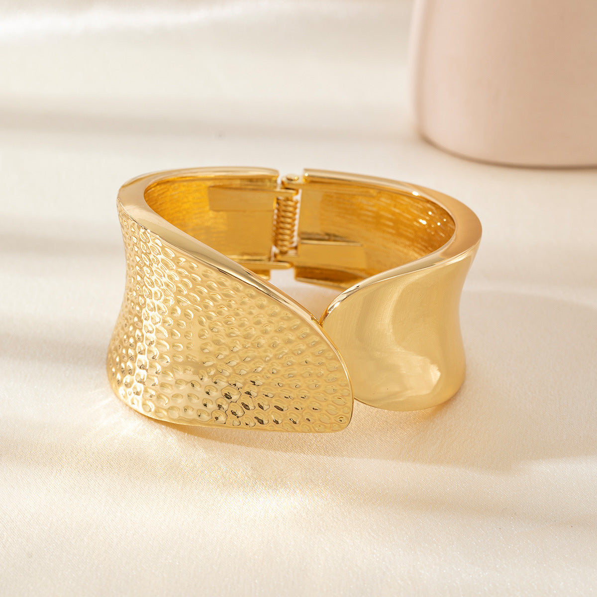Personalized Hammered Irregular Gold Bracelet For Women - electronic accessories