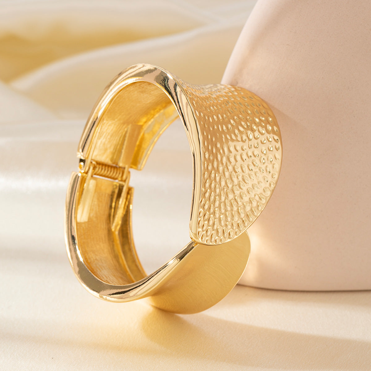 Personalized Hammered Irregular Gold Bracelet For Women - electronic accessories