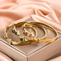 Personalized Love Design Colorful Crystals Inlaid Titanium Steel Bracelet Plated - electronic accessories