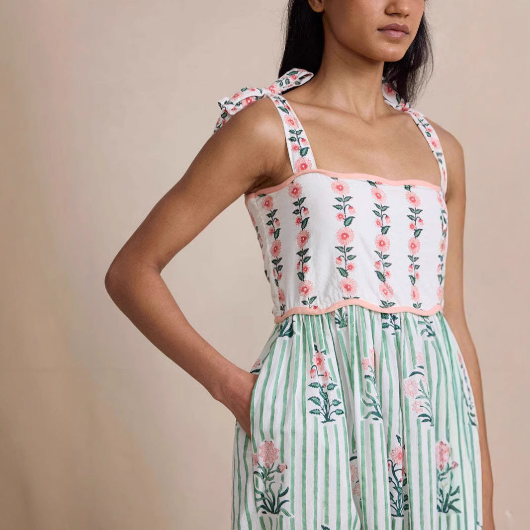 Personalized Stylish Print Oversized Swing Sling Dress - Other