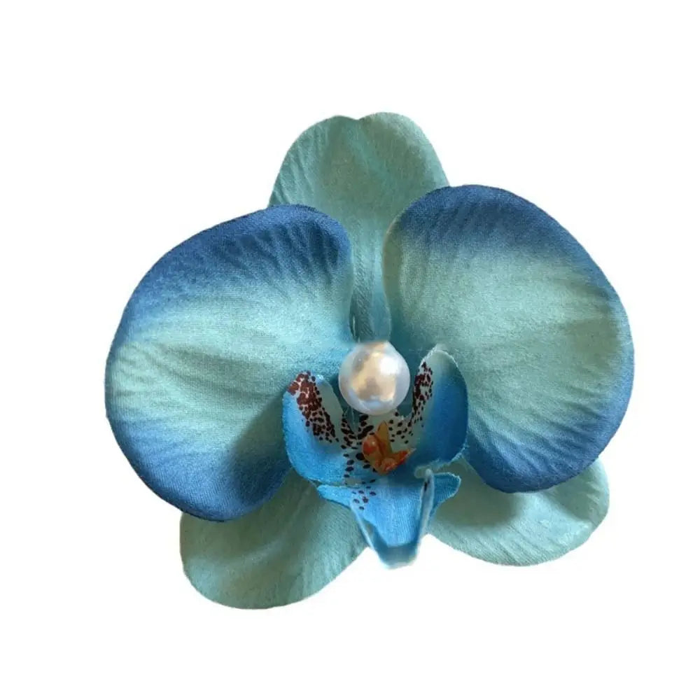 Pink Orchid Flower Hair Clip