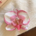Pink Orchid Flower Hair Clip - F