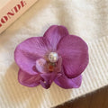 Pink Orchid Flower Hair Clip - H
